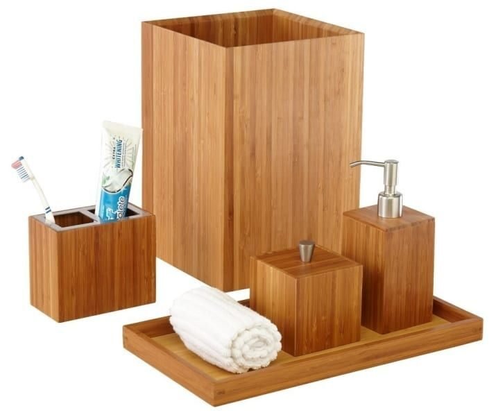 Recycled bamboo bathroom accessory set — MARK UAE