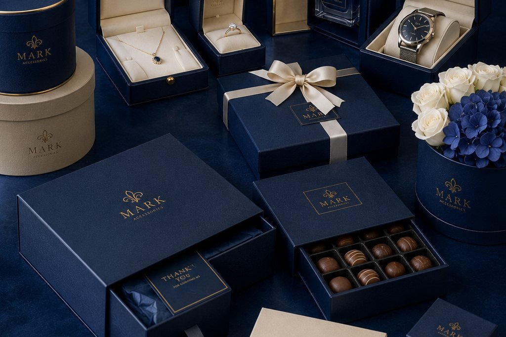 MARK rigid presentation and gift boxes for private-label packaging — Ajman, UAE