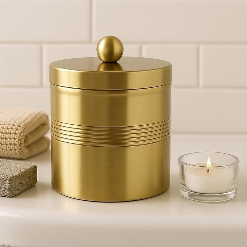 Brass Cotton Canister — MARK hotel accessories, Ajman UAE