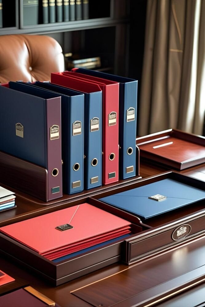 Leather Box Files — MARK hotel accessories, Ajman UAE
