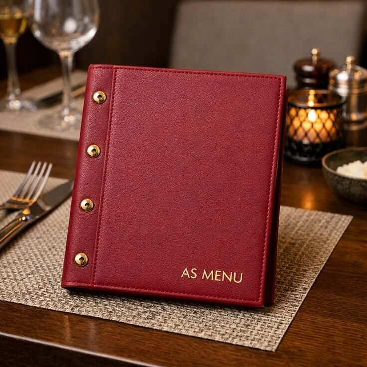 Menu Folder — Burgundy — MARK hotel accessories, Ajman UAE