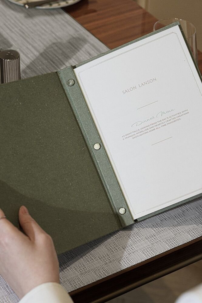 Menu Folder — Olive — MARK hotel accessories, Ajman UAE