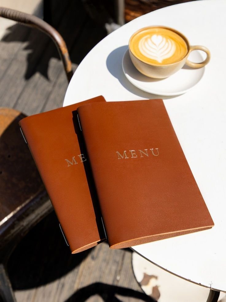 Menu Covers — Tan — MARK hotel accessories, Ajman UAE